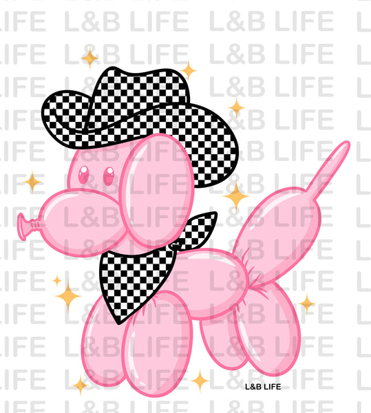 CHECKER HAT PINK PUPPY