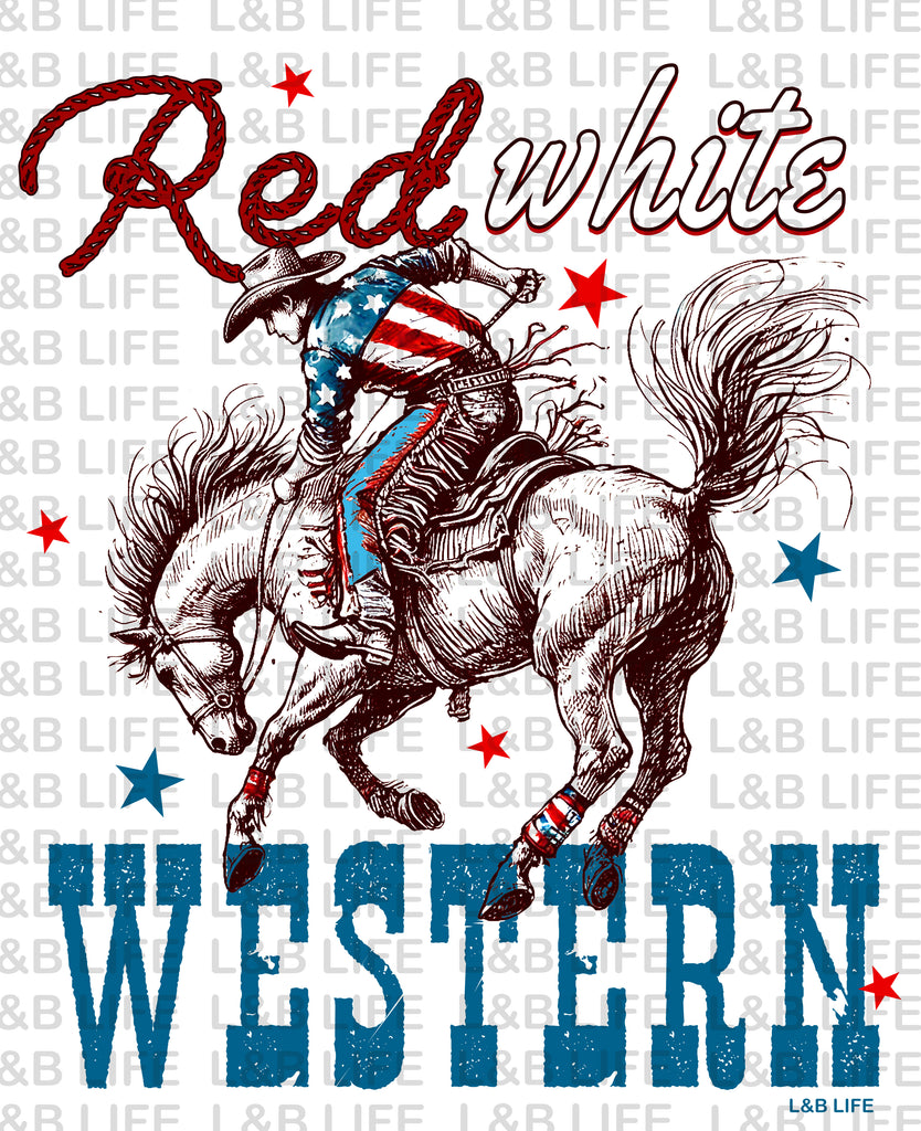 RED WHITE WESTERN