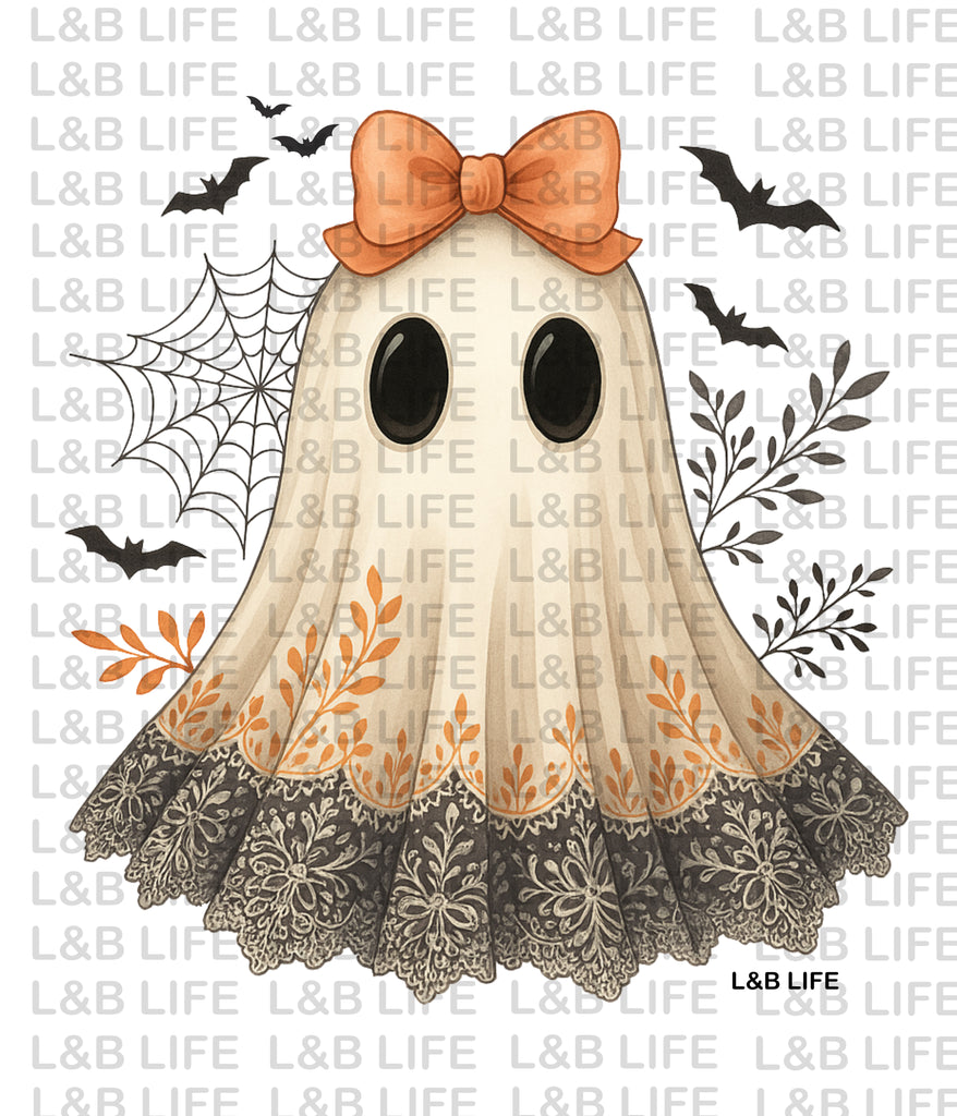 ORANGE BOW LACE GHOST