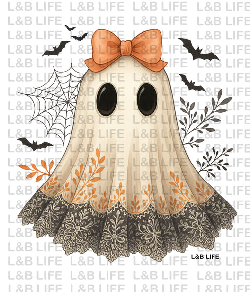 ORANGE BOW LACE GHOST