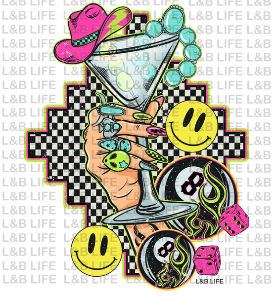 CHECKER AZTEC MARTINI