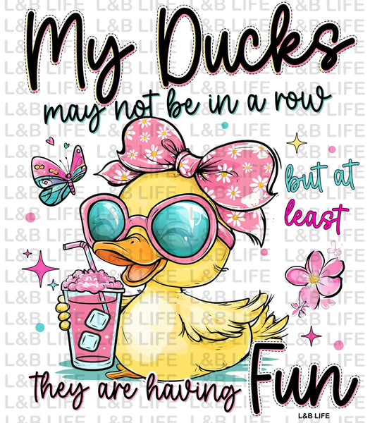 MY DUCKS MAY NOT BE IN A ROW