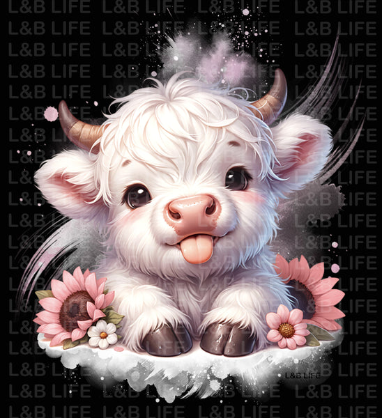 WHITE BABY COW