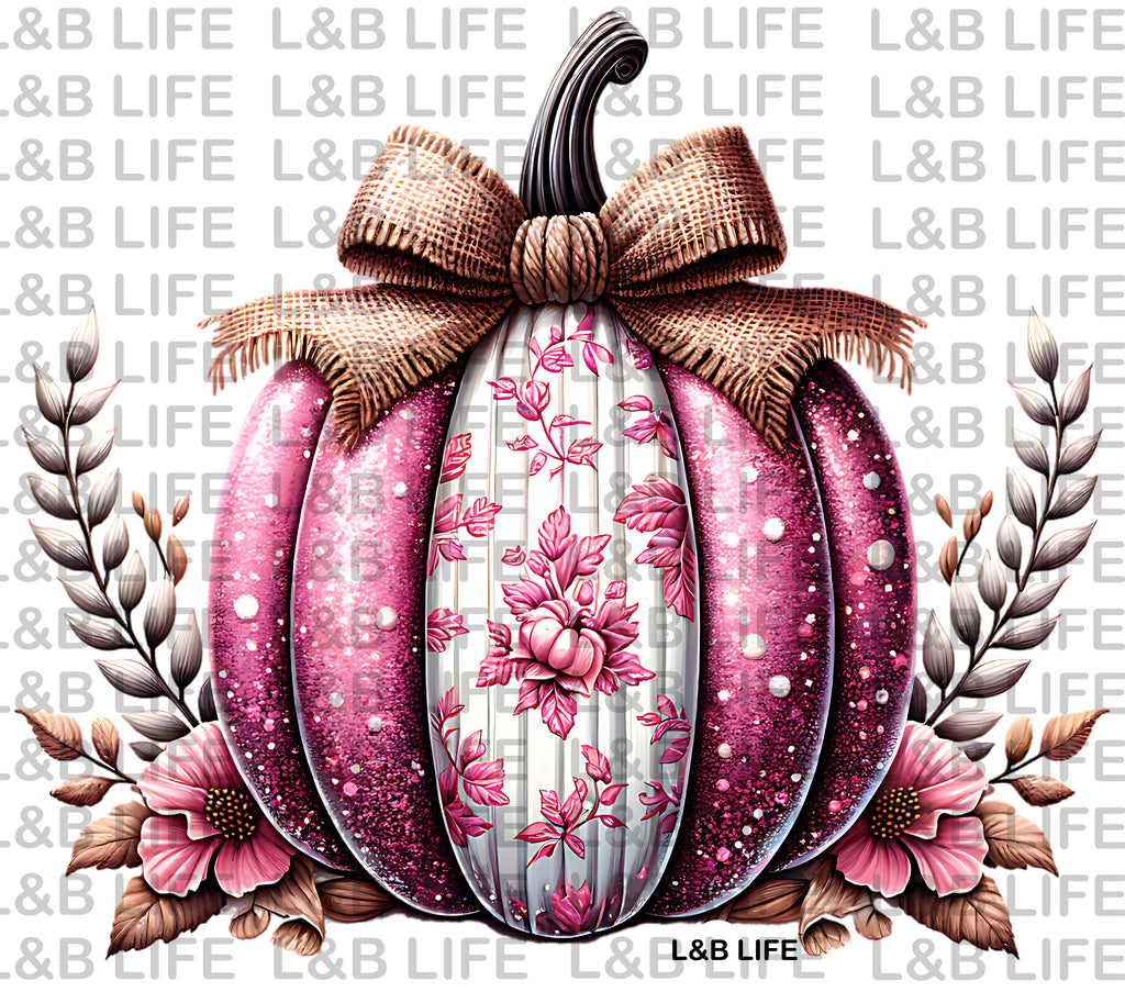PINK GLITTER PUMPKIN
