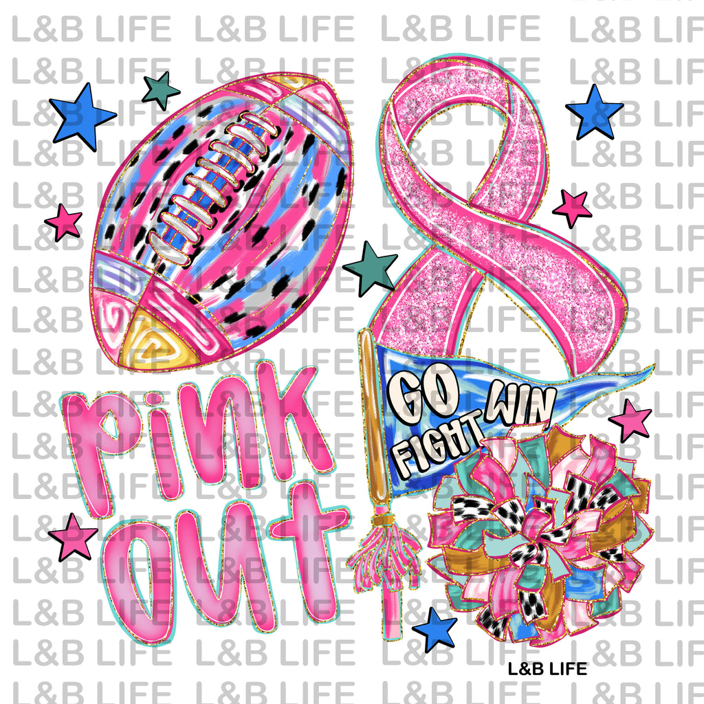 PINK OUT GO FIGHT WIN