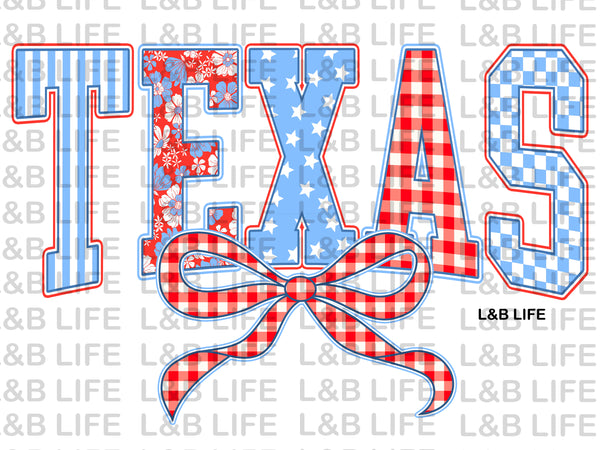 TEXAS PLAID BOW