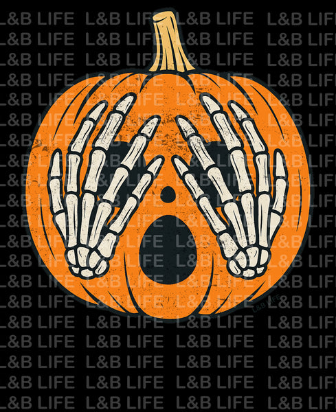 SKELTETON HANDS PUMPKIN