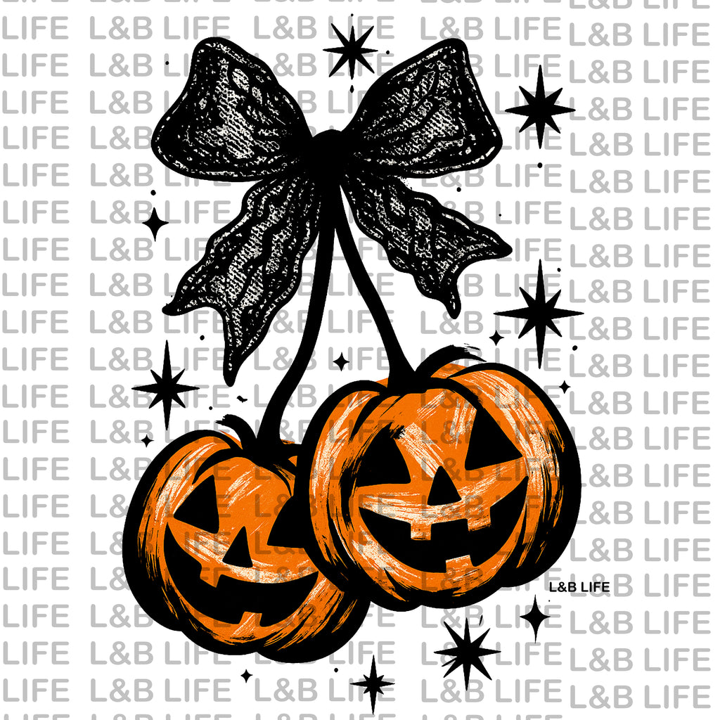 BLACK BOW PUMPKINS