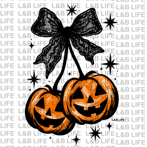 BLACK BOW PUMPKINS
