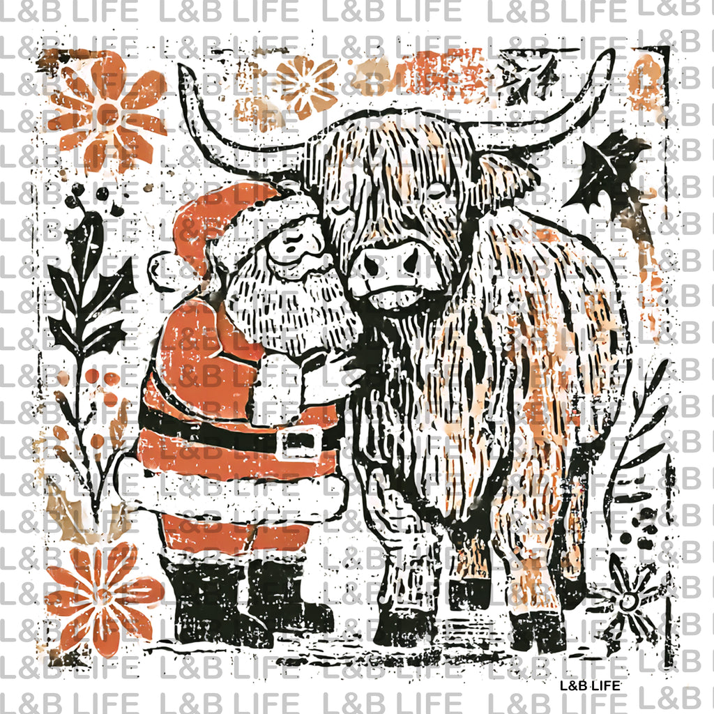 SANTA WITH LONGHORN