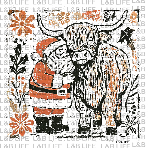 SANTA WITH LONGHORN