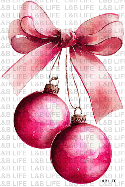 PINK BOW ORAMENTS