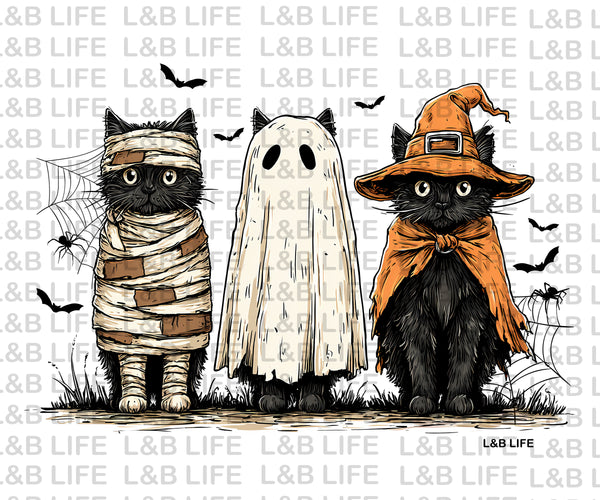 3 HALLOWEEN CATS