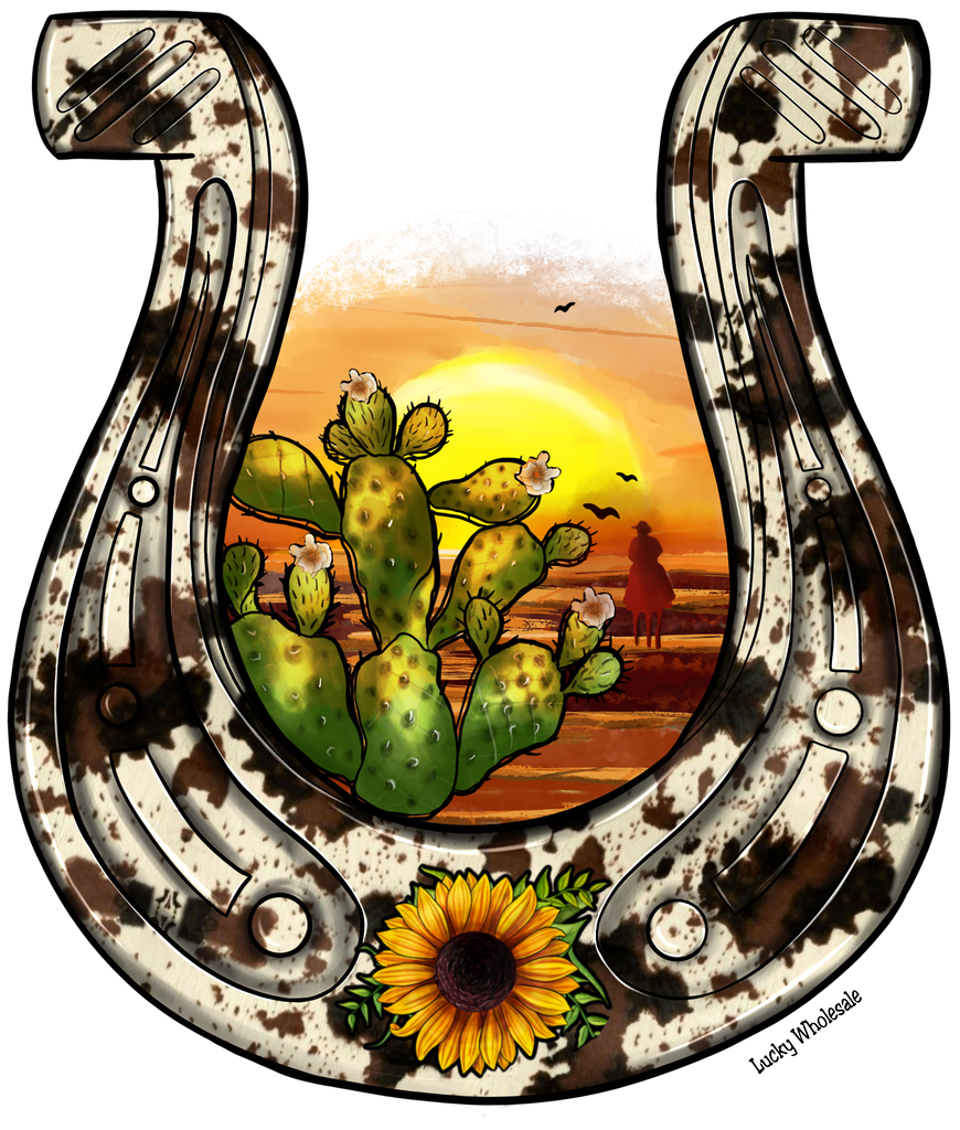 COWHIDE HORSESHOE