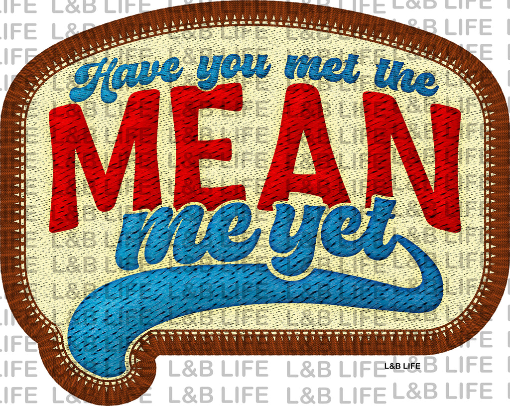 HAVE YOU MET THE MEAN ME YET