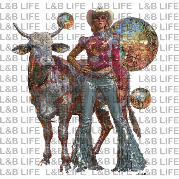 RHINESTONE COW COWGIRL