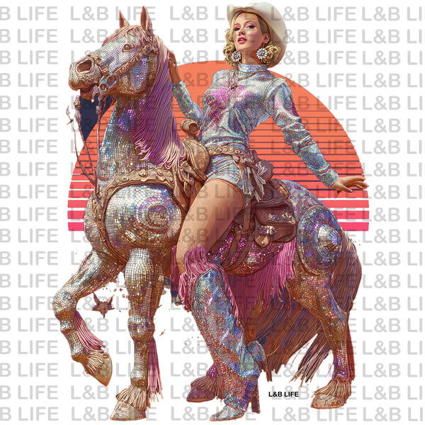 SUNSET RHINESTONE COWGIRL
