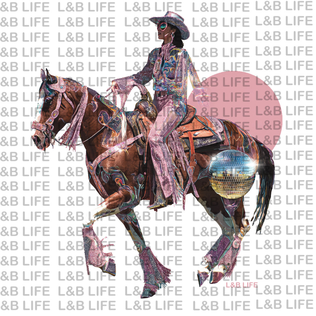 PINK HORSE COWGIRL