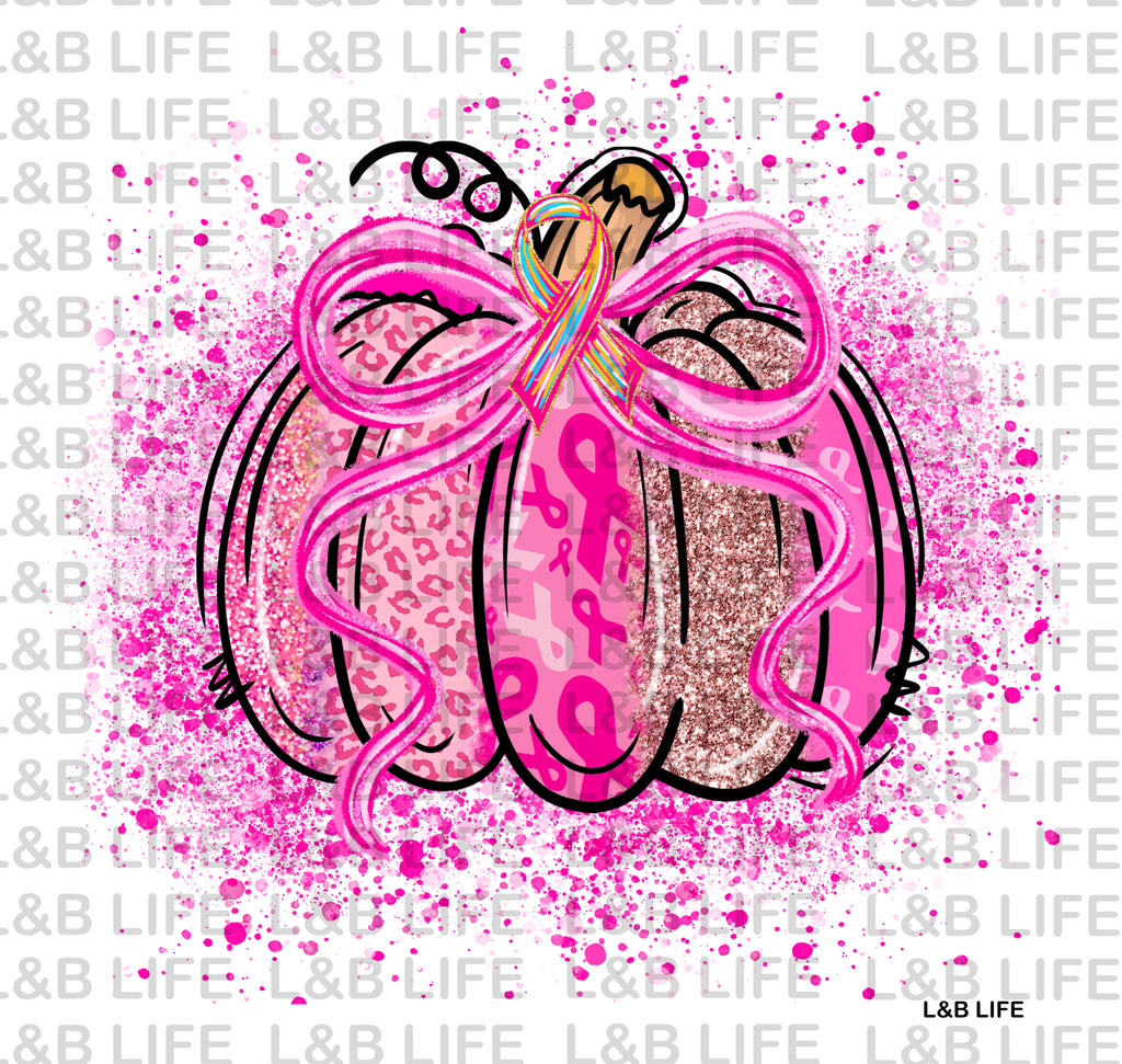 PINK BOW PUMPKIN