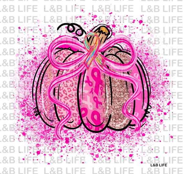 PINK BOW PUMPKIN