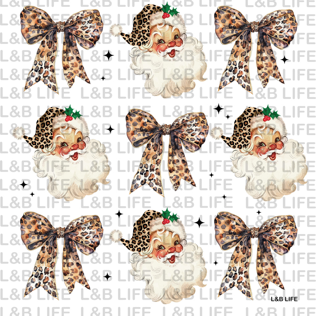 LEOPARD BOWS SANTA
