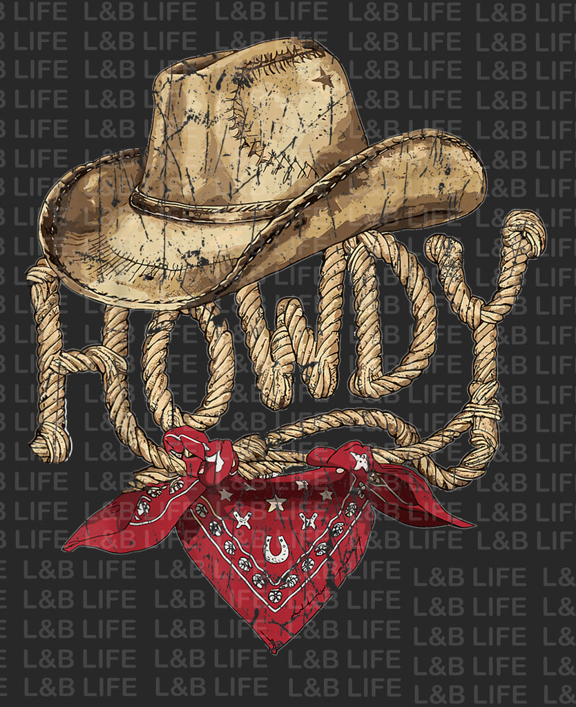 HOWDY RED BANDANA