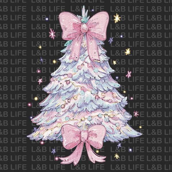 PINK BOW PASTEL TREE