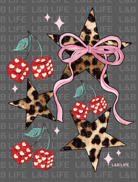 LEOPARD BOW STARS
