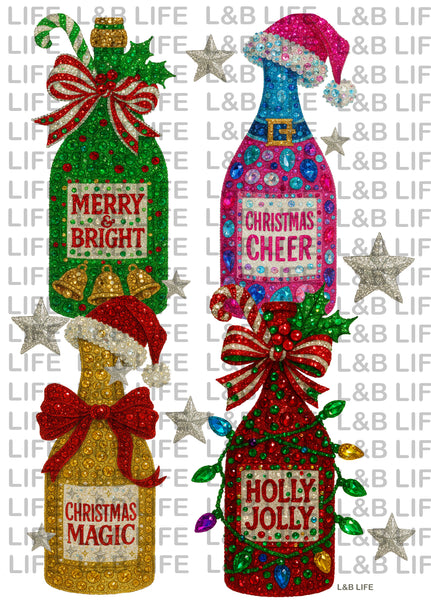 MERRY AND BRIGHT BOTTLES