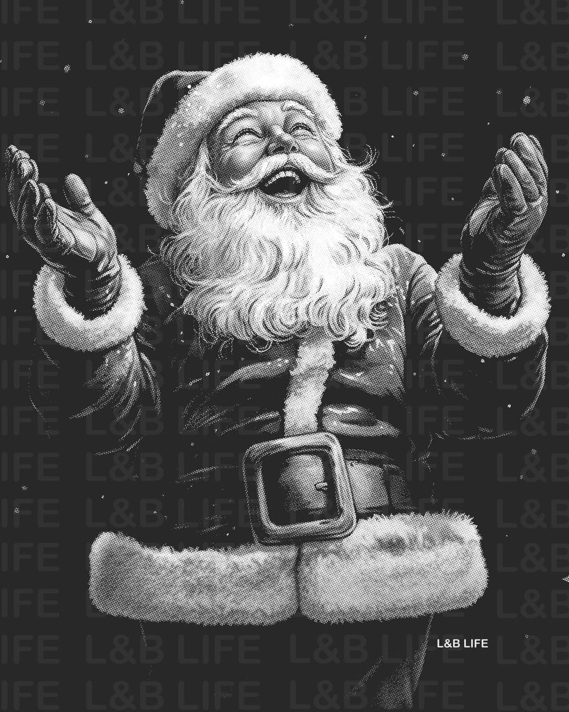 WHITE AND BLACK SANTA