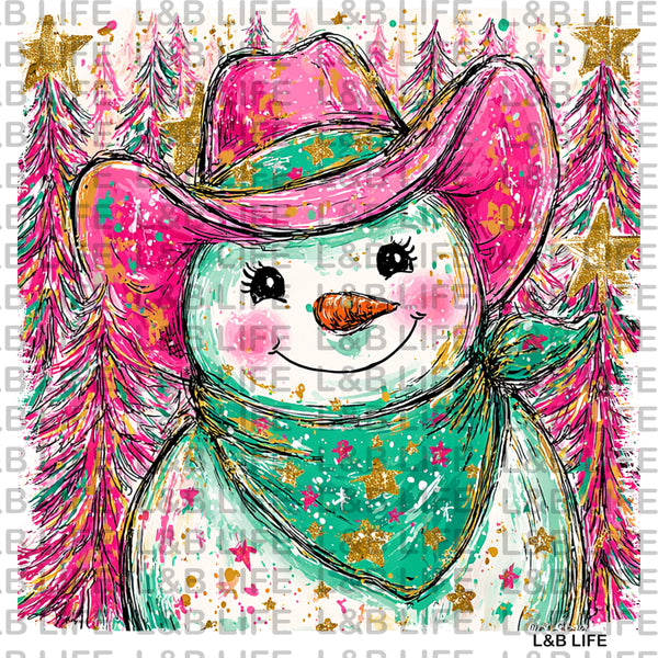 COWGIRL SNOWMAN