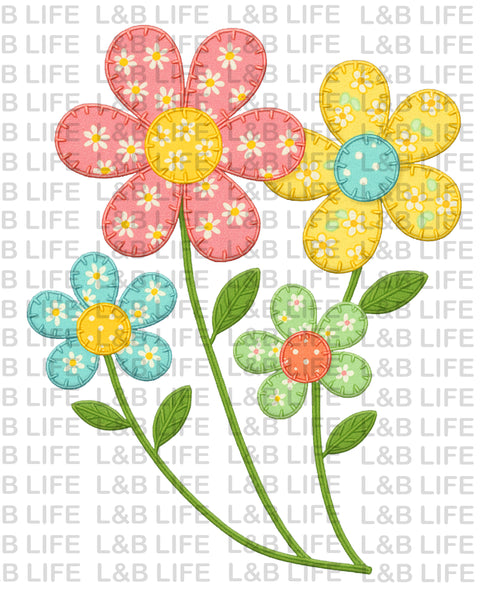 4 DAISY FLOWERS