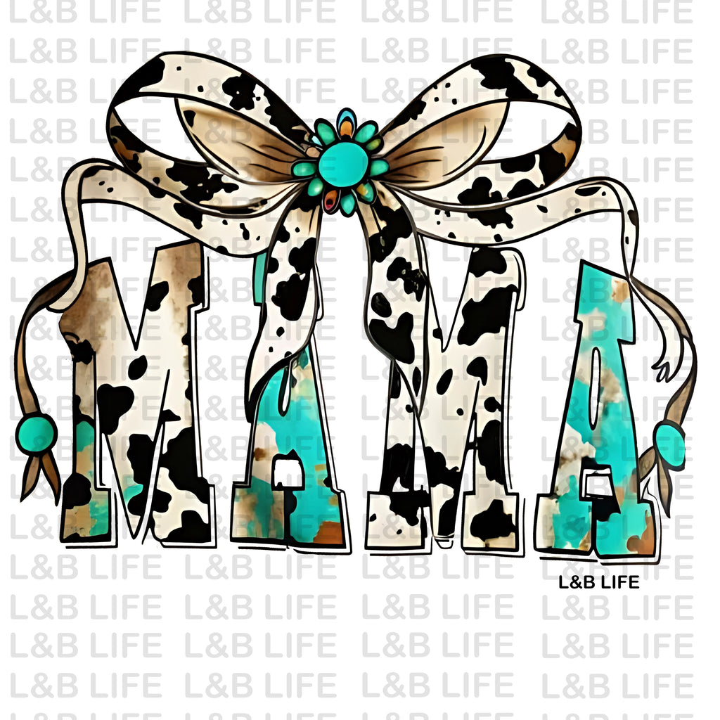 MAMA TURQUOISE COWHIDE