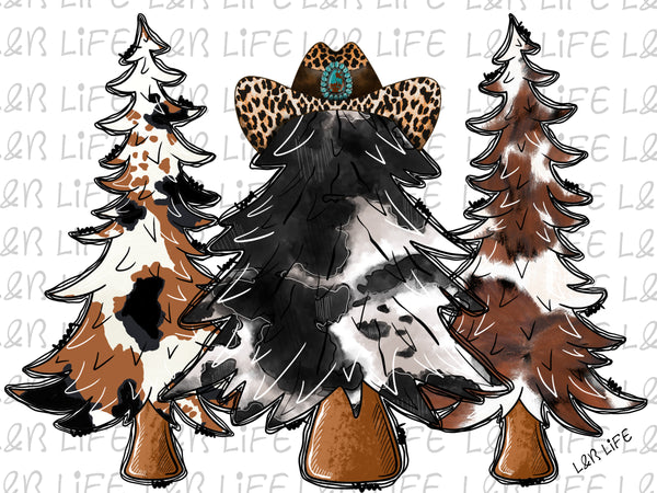 COWHIDE 3 TREES