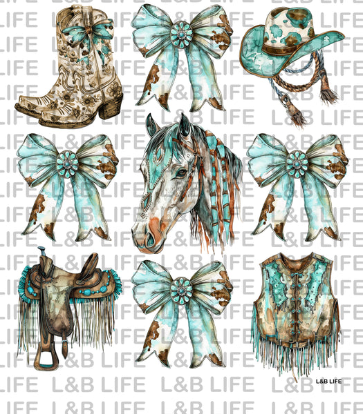 TURQUOISE BOWS