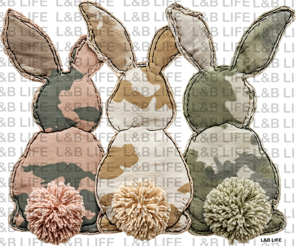 3 CAMO BUNNIES