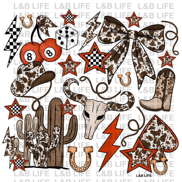 COWHIDE BOW CHERRIES