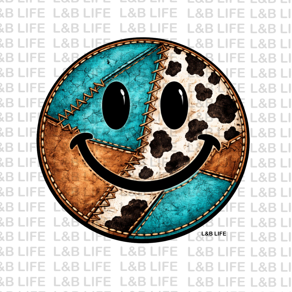 COWHIDE HAPPY FACE