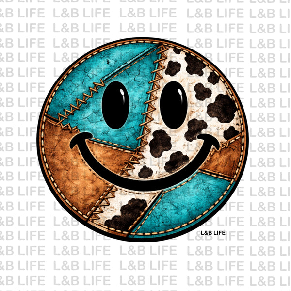 COWHIDE HAPPY FACE