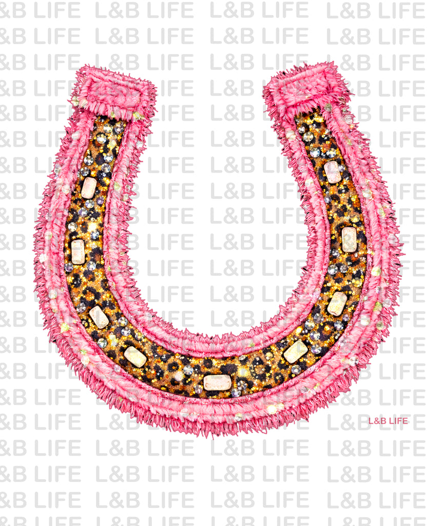 LEOPARD PINK HORSESHOE