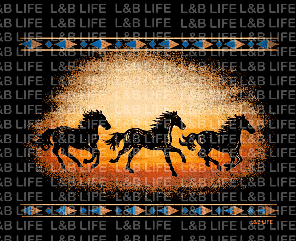 3 AZTEC HORSES