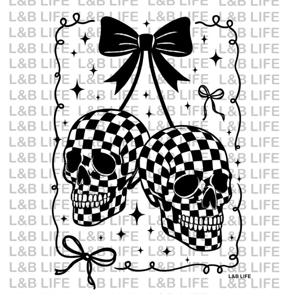 CHECKER SKULLS CHERRIES