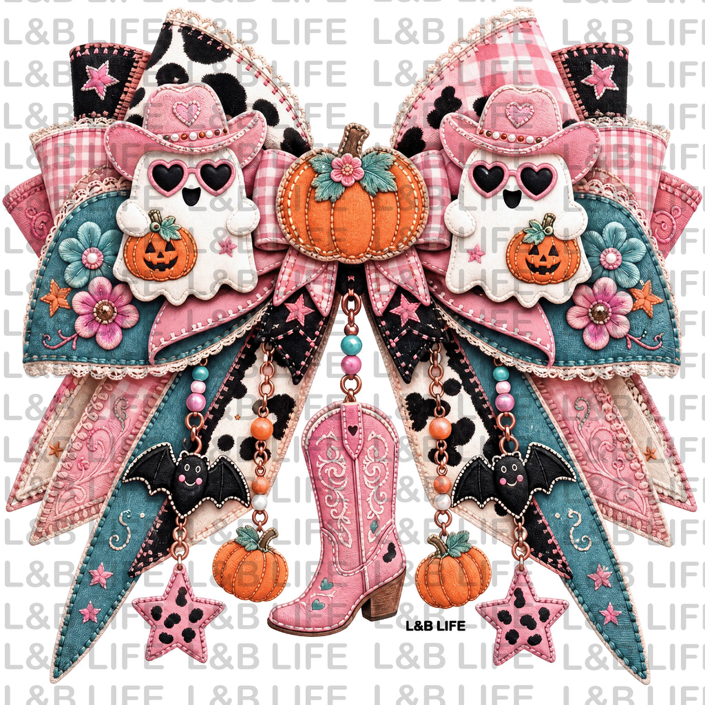 HALLOWEN GHOST BOW TEE
