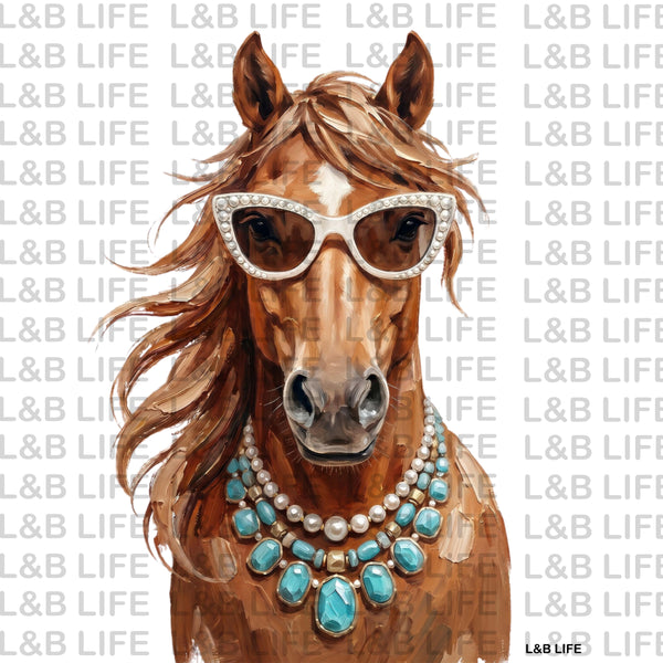 GLASSES HORSE