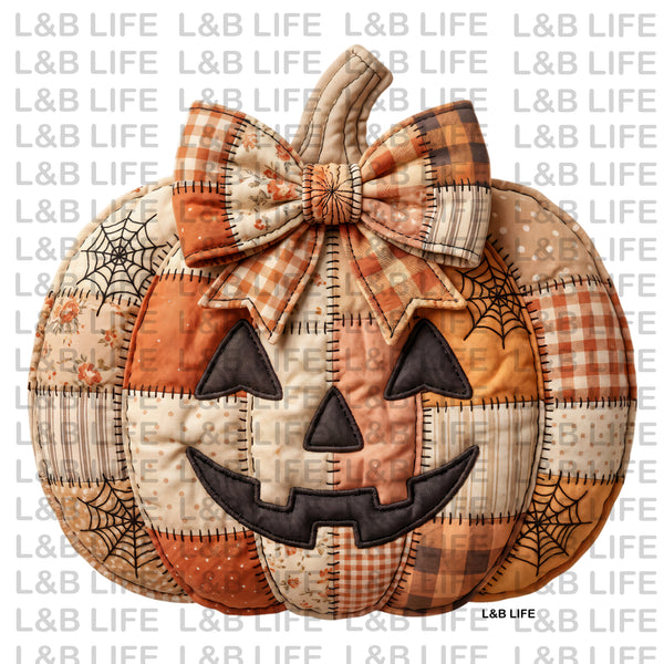 PLAID PUMPKIN BOW