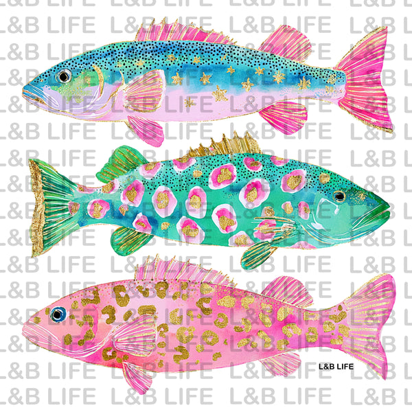 3 POLKA DOT FISHES