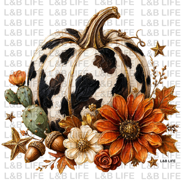 COWHIDE PUMPKIN