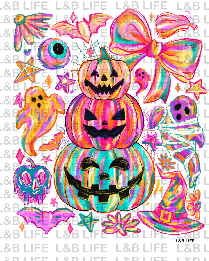 COLORFUL 3 PUMPKINS