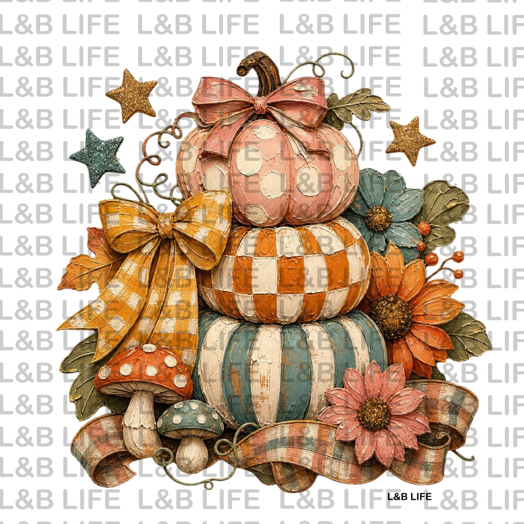 3 CHECKER PUMPKINS