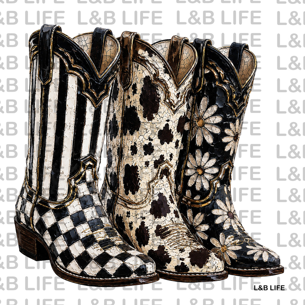 COWHIDE BOOTS